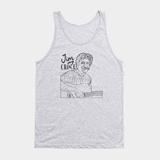 Jim Croce // Black Retro Tank Top